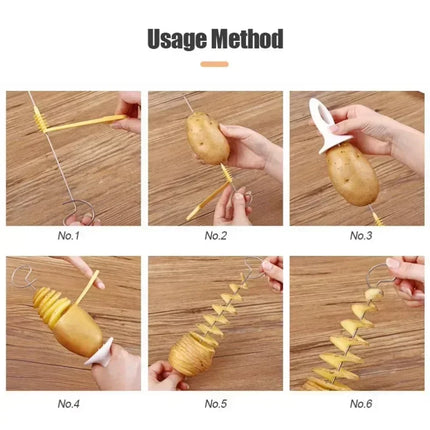 Kitchen Whirlwind Potato Spiral Cutter Potato Tower Making Machine Vegetable Slicer Vegetable Tools Accessories Gadgets