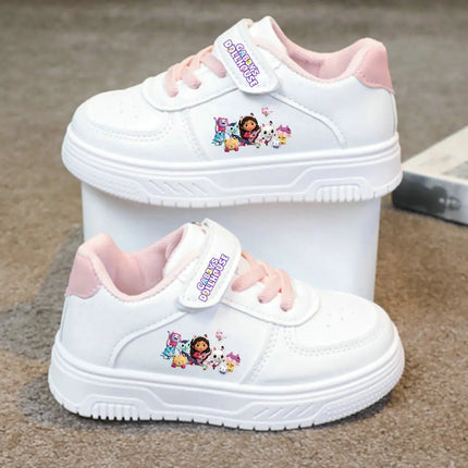 Gabby Dollhouse Basket Shoes Cute Angel Tennis Shoes Couple White Shoes Children Casual Sneakers Stitch Sport Shoes Size 26-37