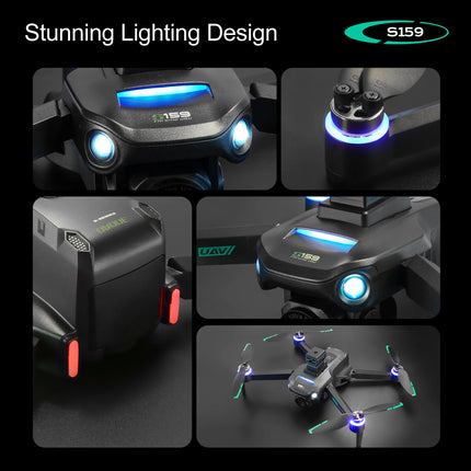 GPS Brushless Drone Dual Camera 5G Transmission 2KM Range Optical Flow Hover Intelligent Follow Drop Resistant Aerial RC Drone