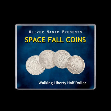 Space Fall Coins Walking Liberty Half Dollar Magic Tricks Coin Magia Magicians Close Up Street Illusion Gimmick Prop Copy Coin