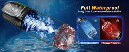 Telescopic Rotation Masturbator Cup Sucking Penis Pump Pocket Pussy Blowjob Sex Toys Stroker Piston Automatic Mastubator for Men