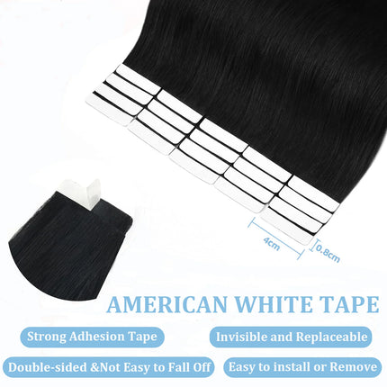 Tape in Hair Extensions Human Hair Brazilian Hair 100% Human Hair Extensions 20 Pcs Straight Hair for Women