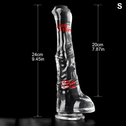 XXL Realistic Animal Dildo Big Horse Penis Transparent Suction Cup Dick Soft Jelly Anal Sex Toys For Women Vagina Orgasm Sexshop