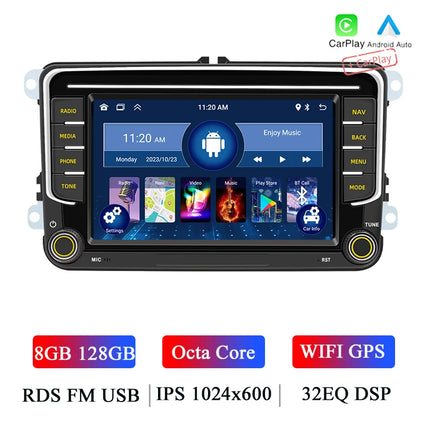 BQCC 7" Android 13 Octa Core Car Player Mirrorlink Carplay WIFI GPS For Volkswagen VW CC Passat B7 Polo Golf 5 6 Jetta mk5 mk6