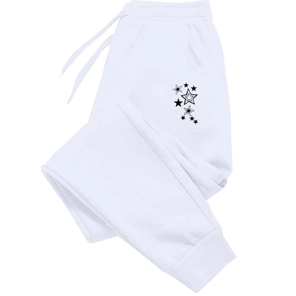 Clothes for Women Stars Print Pant Slacks Woman Clothing White Pants Women's Training Pants Trousers Womens Sweatpants Summer