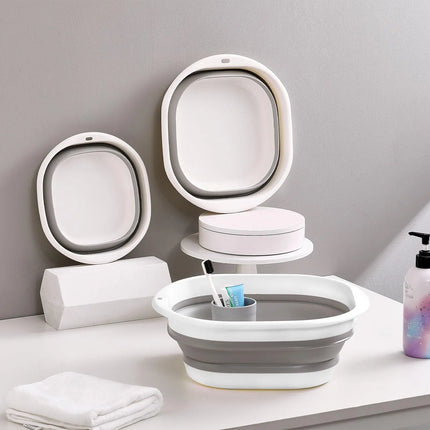 3 Pack Collapsible Tub Wash Basin Laundry Baskets Space Saving Storage Container for Dishing Fruit Camping Laundry Hiking Home