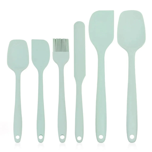 6 Pieces Silicone Spatula Set Food Grade Non Stick Heat Resistant Spatulas Turner for Cooking Baking Mixing Baking Tools