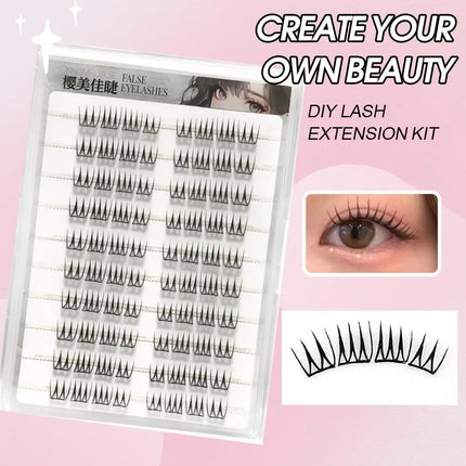 U Shape Glue-free False Eyelashes Large-capacity Korean-style Transparent Single Cluster Eyelash Extension Daily Makeup Lashes
