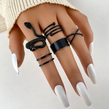 The Tide Cool Ring Set Female Korean Ring Ring Net Red Jewelry Not Fade Color Ring Cold Wind Hip Hop Index Finger Ring