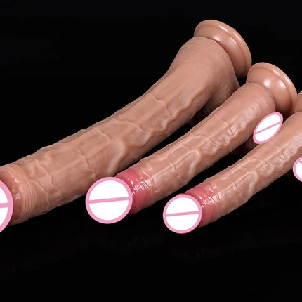 Spuer Bigger Realistic Dildos Silicone Layer Penis with Suction Cup Adult Sexy Toys for Woman Men Vagina Anal Massage Stimulator