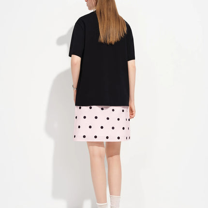 FSLE 2026 Spring Women's Cool Feel Oversized Short Sleeve T-Shirt - Sweet Edgy Style Cute Graphic Print for Casual Daily Wear