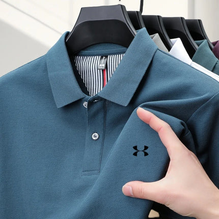 Luxury Men Brand Exquisite Simple Embroidery Hot Selling POLO Shirt Summer New Item 100% Cotton Comfortable Breathable Short Top
