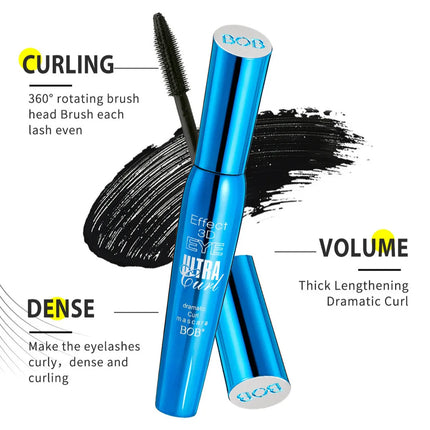 Makeup BOB Three-Dimensional Thick Beautiful Eye Black, Durable Waterproof, Sweat Proof, Non Smudging, Black Package In English