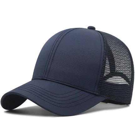 Unisex Quick Dry Big Head Mesh Baseball Cap Adjustable plus Size Summer Snapback Hat Comfortable Breathable 56-65cm