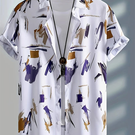 New Men's Large Size Shirts Daily Versatile Comfortable Breathable Short-sleeved Men's Button-down Shirts Fashion Men's Clothing