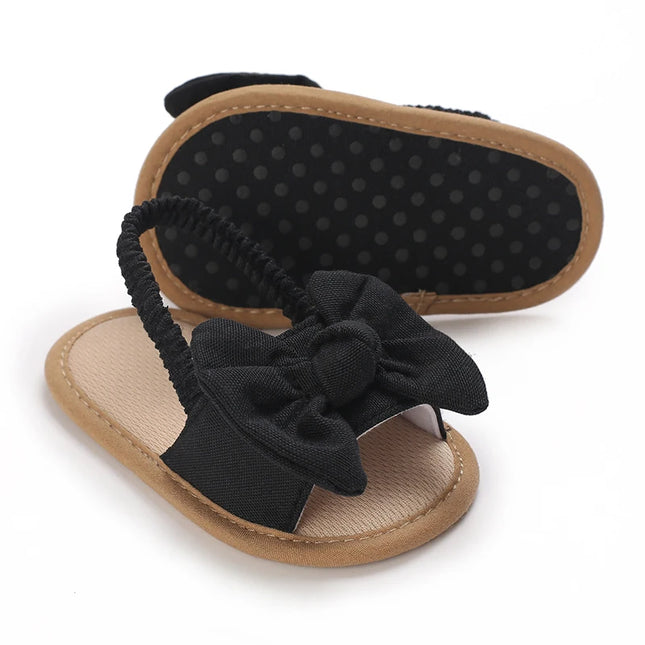 Infant Non-Slip First Walkers Footwear 0-18 Months Baby Girls Sweet Flowers Sandals Summer Soft Sole Flat Princess Dress Shoes