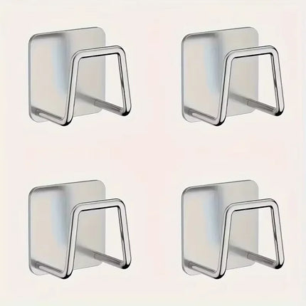 4Pcs Kitchen Storage Rack, Punching-free Wall Under Cabinet Cutting Board , Multi-functional , Accessories