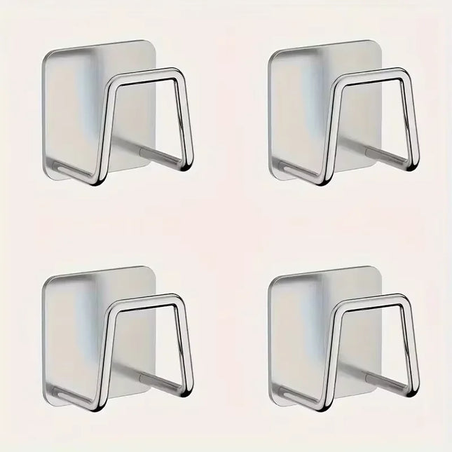 4Pcs Kitchen Storage Rack, Punching-free Wall Under Cabinet Cutting Board , Multi-functional , Accessories