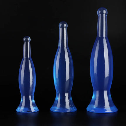Novel Transparent Adult Beer Bottle Shape Anal Plug Sex Toys Soft Crystal Vase Dilation Anus Butt Plug Dildo Female Masturbator