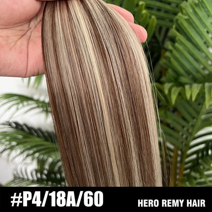 Hero Remy Hair Genius Weft Real Remy Human Hair Extensions Natural Straight Flex Hair Weaves Invisible Weft Hair 16-24 inch 50g