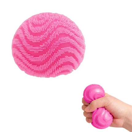 NeeDoh Fuzz Ball Wonder Waves Sensory Squeeze Toy Textured Stress Relief Fidget Ball for Adults Kids