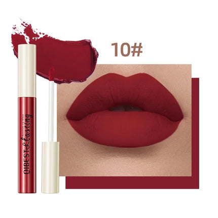 24 Colors Matte Lipstick Woman Lip Makeup Velvet Lipgloss Long Lasting Lip Tint Waterproof Non-stick Cup Lip Gloss Cosmetics