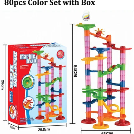 29-142PCS Marble Run Building Blocks Marbles Slide Toys For Children DIY Creativity Constructor Educational Toys Children Gift