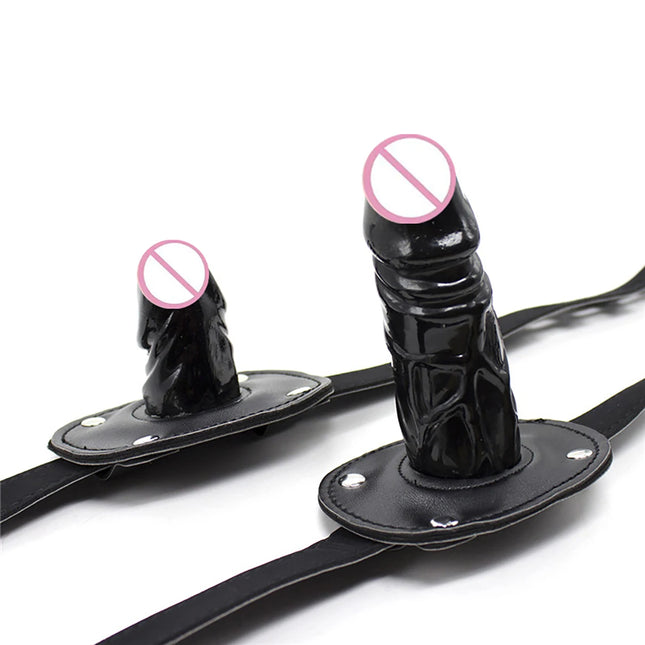 Open Mouth Gag Silicone Ball Dildo Restraint Fetish Flirting BDSM Bondage Sex Toys for Couples Adult Erotic Game Chastity Belt