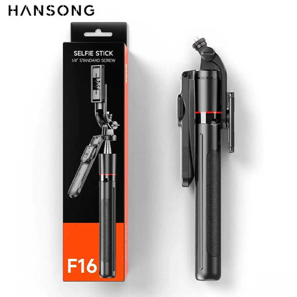 67in F16 Bluetooth Selfie Stick Tripod - Wireless Extendable Phone Holder with 1/4" Screw for Smartphone/Camera/Vlog