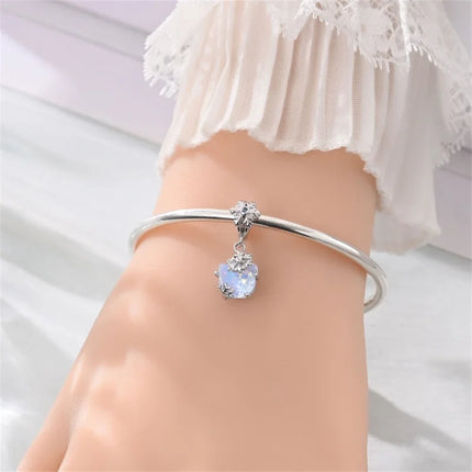 Original 925 Sterling Silver Charms Beads Cute Mushroom Unicorn Love Wings Pearl Charm for Bracelet Pendant Woman Girl Jewelry