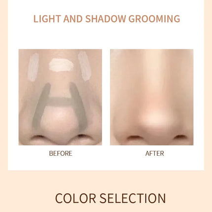 Nose Shadow Bronzer Contouring Makeup Pen Natural Grey Brown Three-dimensional Face Matte Shadow Cream Contour With Brush Makeup