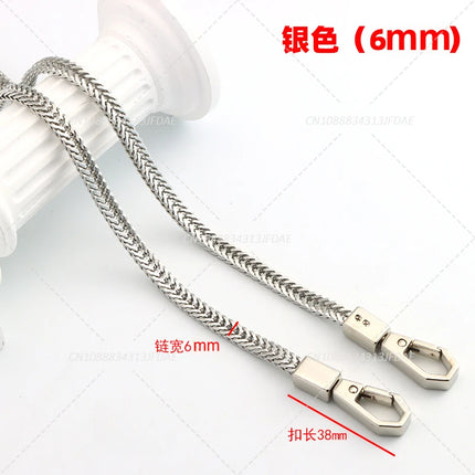 Bag Chain DIY Bag Strap 7mm Replacement Purse Chain Shoulder Bag Straps Small Handbag Purse Handle Chains Bag Parts