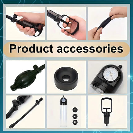 Male Manual Penis Pump Penis Enlarger Negative Pressure Vacuum Pump Big Dick Erection Enhancement Trainer Equipment Adult SexToy