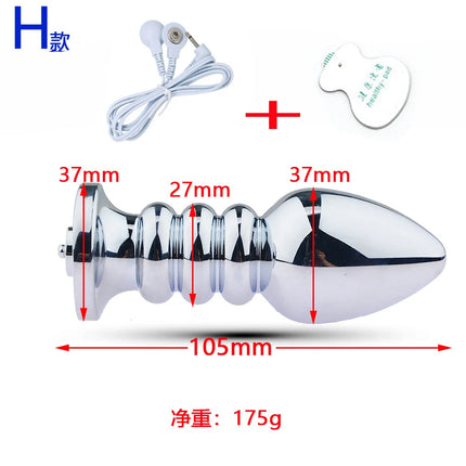 Electric Shocker Anal Butt Plug Sex Toy,Electrosex Bdsm Vagina Anus Ass Dilator,Electrostimulator Estim Buttplug Bi-Polar Toys