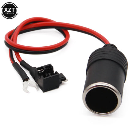 1PCS Pure Copper Car Cigarette Lighter Charger Cable Female Socket Plug Connector Adapter Cable Fuse