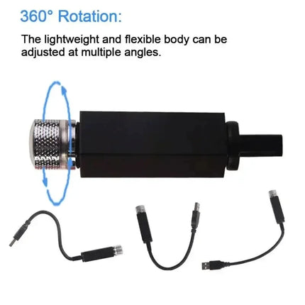 LED Starry Sky Lamp 5V USB Powered Galaxy Starry Projector Night Lamp Romantic Atmosphere Light For Car Roof Bedroom Decoration