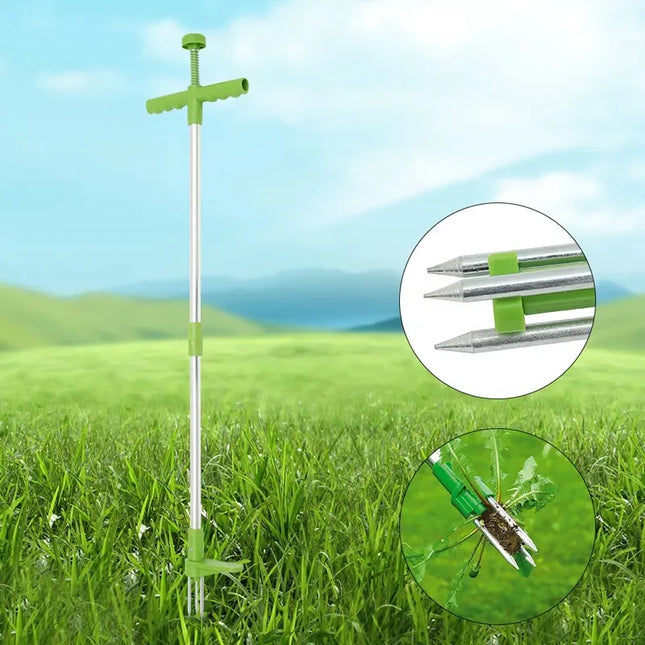 Garden Weeder, Weeder, Double-Section Split Aluminum Tube, Manual Weed Removal Gardening Tool Grass Digger Handheld Puller