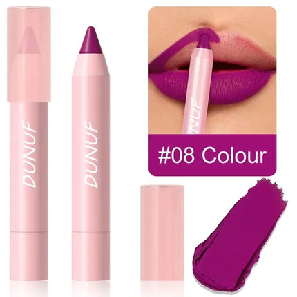 18 Color Matte Lipstick Pen Waterproof Lasting Nude Brown Lip Liner Pencil Red Lip Contour Tint Lip Contouring Cosmetic Makeup
