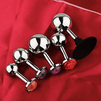 Stainless Steel Anal Plug Hollow Ultra Light Butt Plug Detachable Hollow Design Anal Plug Massager Dilator Masturbation Ass Plug