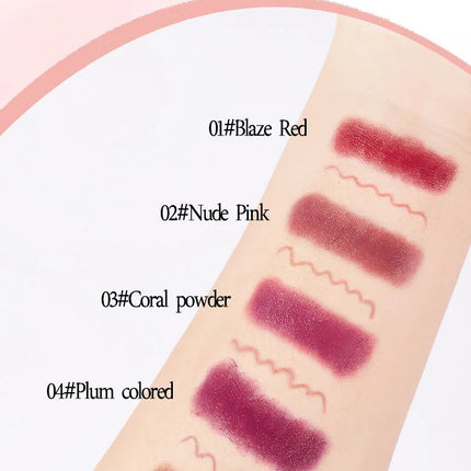 O'CHEAL Double-Headed Matte Lipstick Lip Liner 2 IN 1 24 Hours Long Lasting Sexy Red Lip Lipstick Lipliner Pencil Makeup