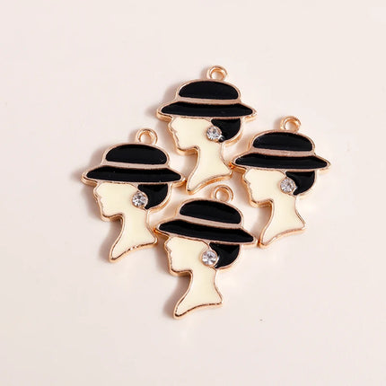 10pcs 21*24mm Fancy Pressed Powder Makeup Box Charms for Jewelry Making Accessories Lady Necklaces Earrings Pendants Keychain