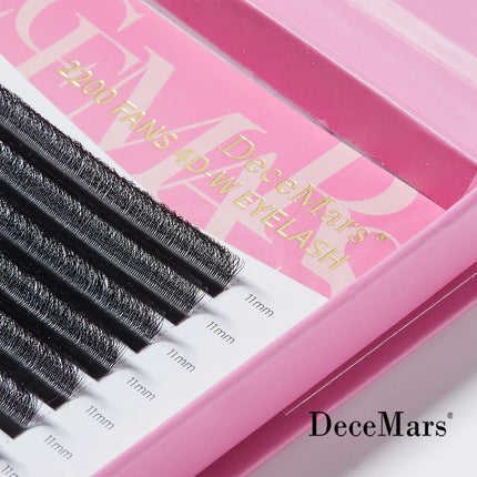 DeceMars Large Amount 4D W Eyelash Extension Large-size Tray 2200 Fans