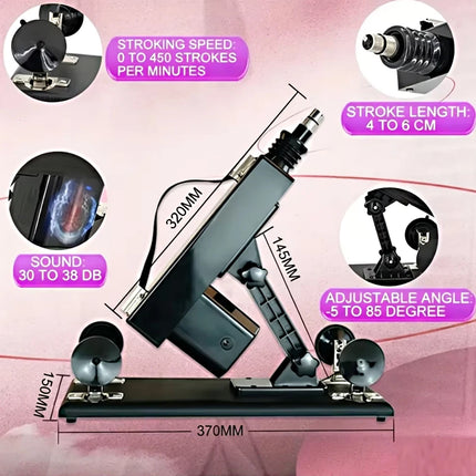 A2 Sex Machine for Women Automatic Men, Masturbation Machine With 3XLR Dildos Attachments Telescopic Sex Toys