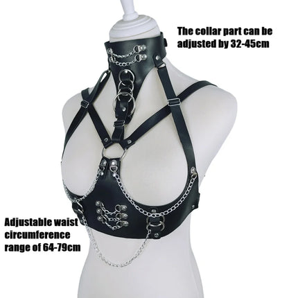Women's sexy body chain bondage strap leather lingerie Restraints Fetish slave couple sex toys