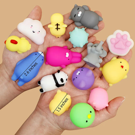 50-5PCS Kawaii Squishies Mochi Anima Squishy Toys For  Antistress Ball Squeeze Party Favors Stress Relief Toys For Birthday
