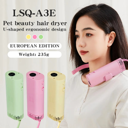 High-Power Silent Pet Hair Dryer with Beauty Bristles Quick Blow Portable Dog Grooming Tool Universal with Hanging Neck Desi