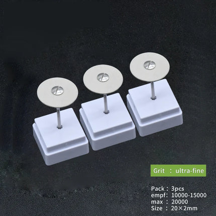 Tusden Dental Lab Rubber Daimond Zirconia Polishing Kit Pocerlian Grinding Head Dental Technician Tools Drill HP 20*2mm