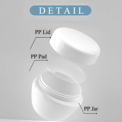 20/50/100pcs 5g Mini Plastic Jar 10g Cute Cream Empty Case 20/30/50g Eye Serum Travel Container Makeup Pot Cosmetic Cans YCJX012