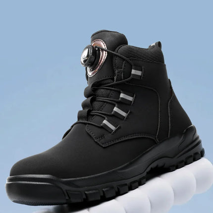 Waterproof Safety Boots Men Indestructible Steel Toe Work Boots Anti-smash Stab-resistant Safety Shoes Biker Botas Para Hombre