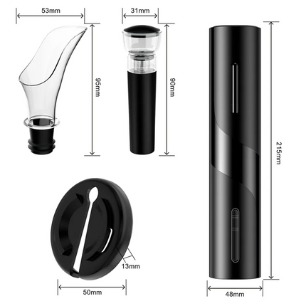 HIM-Electric Wine Opener: Automatic Wine Bottle Opener With Foil Cutter, Wine Pourer, Vacuum Stopper,For Home Kitchen Bar
